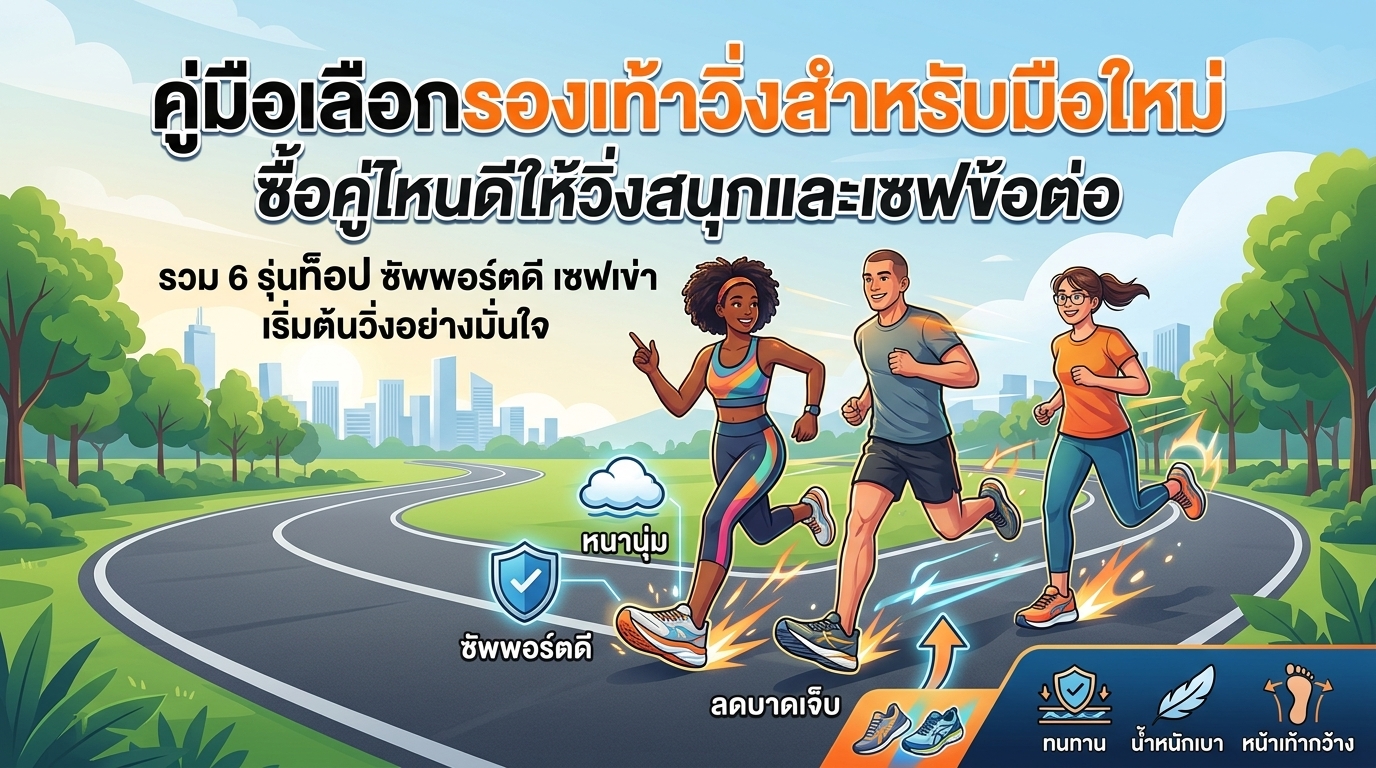 คู่มือเลือกรองเท้าวิ่งสำหรับมือใหม่ ซื้อคู่ไหนดีให้วิ่งสนุกและเซฟข้อต่อ